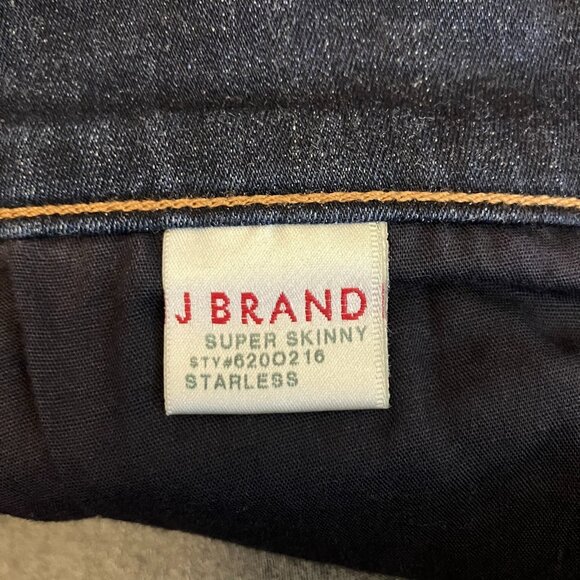 J Brand Womens Jeans Super Skinny Size 26 Starless Dark Wash Low Rise Denim - Picture 5 of 6